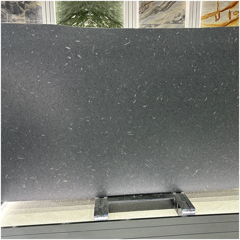 Black Ice Quartzite 5 Black Ice Quartzite Leathered Slabs