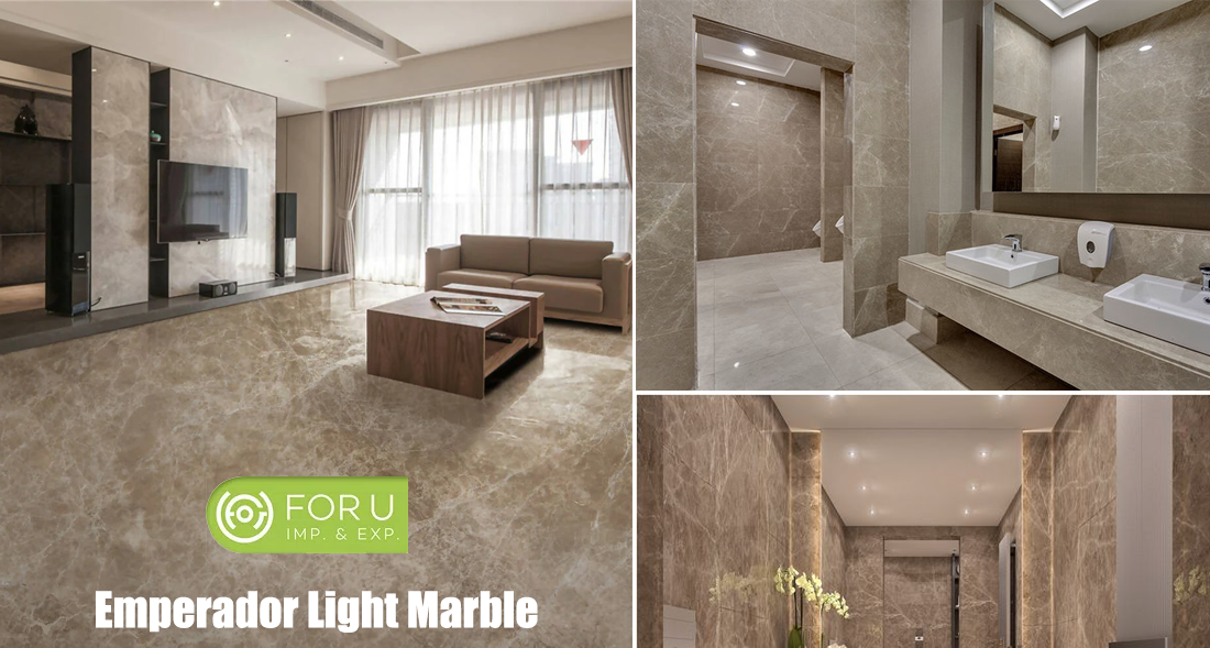 Light marble is one of the high-end and fashionable highlights of home decoration 6 Empeador Light Marble Tiles For Residences and commercial buildings FOR U STONE