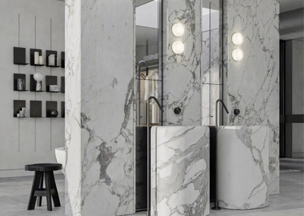Top 3 Traversing the Veins of Luxury with Italian White Marble 1 LuxuryCalacattaWhiteMarbleBE