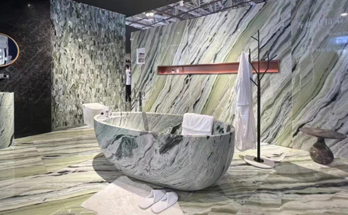 Redefining Luxurious Spaces with Verde Prato Green Marble 8 VerdePratoGreenMarbleBathros