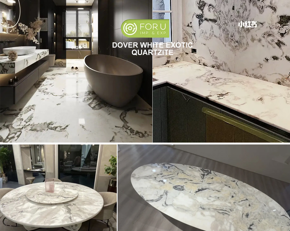 Texture characteristics of Dover White marble 14 Dover White Quartzite Tiles and Tables