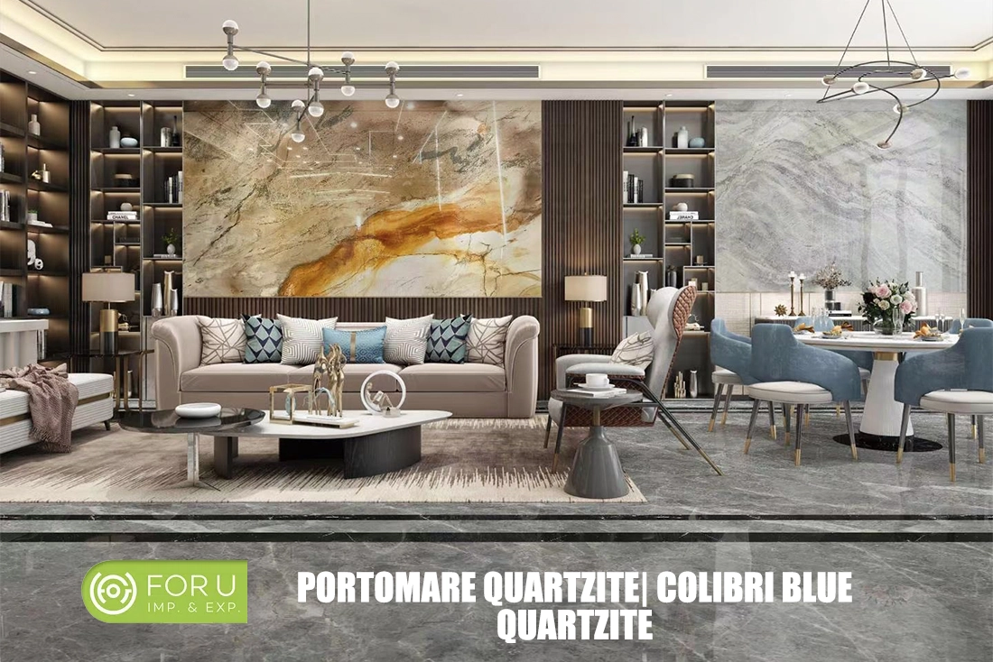 FORU STONE: A pioneer in the stone industry with efficient mining and exquisite processing 11 Portomarе QuartzitеColibri Blue Quartzite Villas designs FORU STONE
