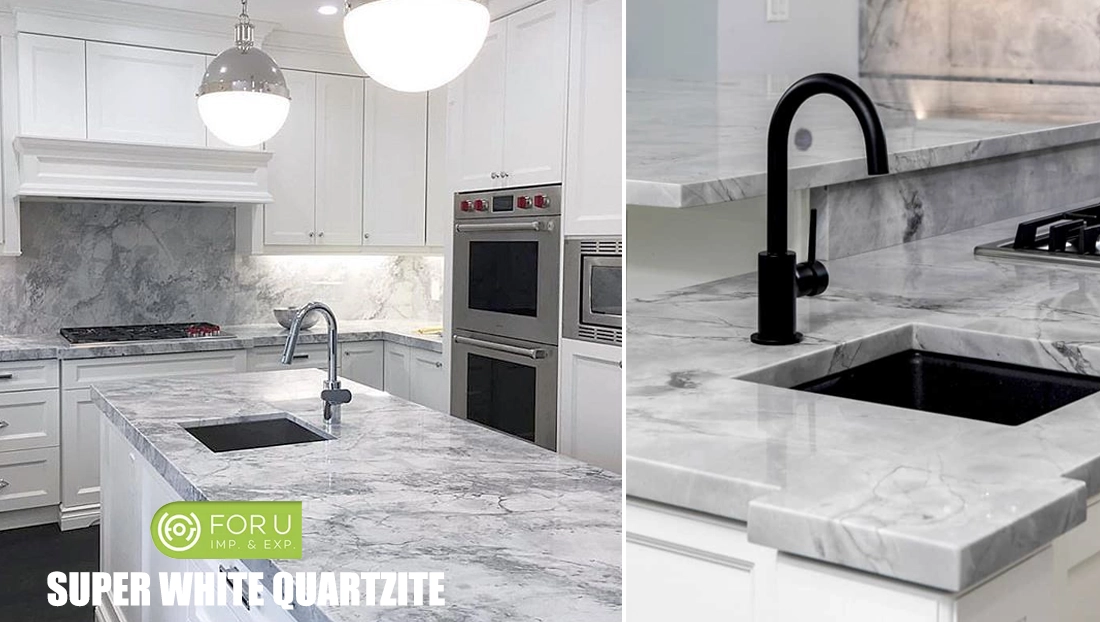 White Quartzite: A Natural Material That Enhances the Texture of Interior Design 15 Super White Quartzite Kitchen Projects FOR U STONE