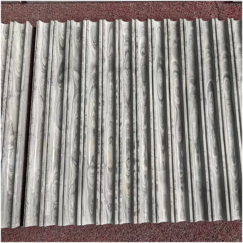 The visual effect of concave marble tiles in interior space 11 Concave Marble Splash Tile
