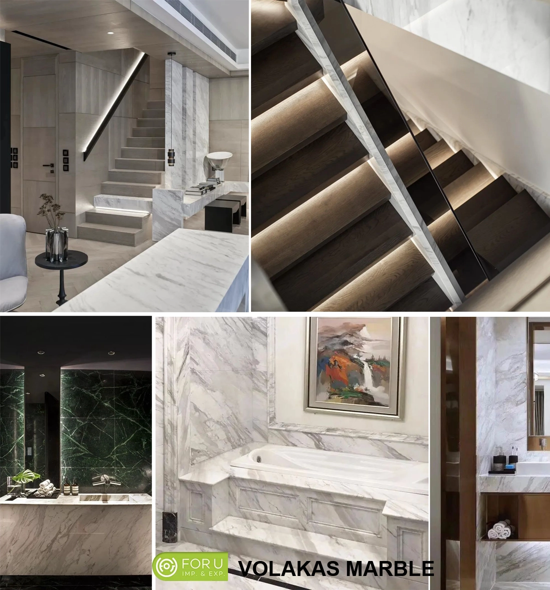 Marble's Journey from Natural Wonder to Home Decor 13 Volakas White Marble Stairs and Bathroom Designs