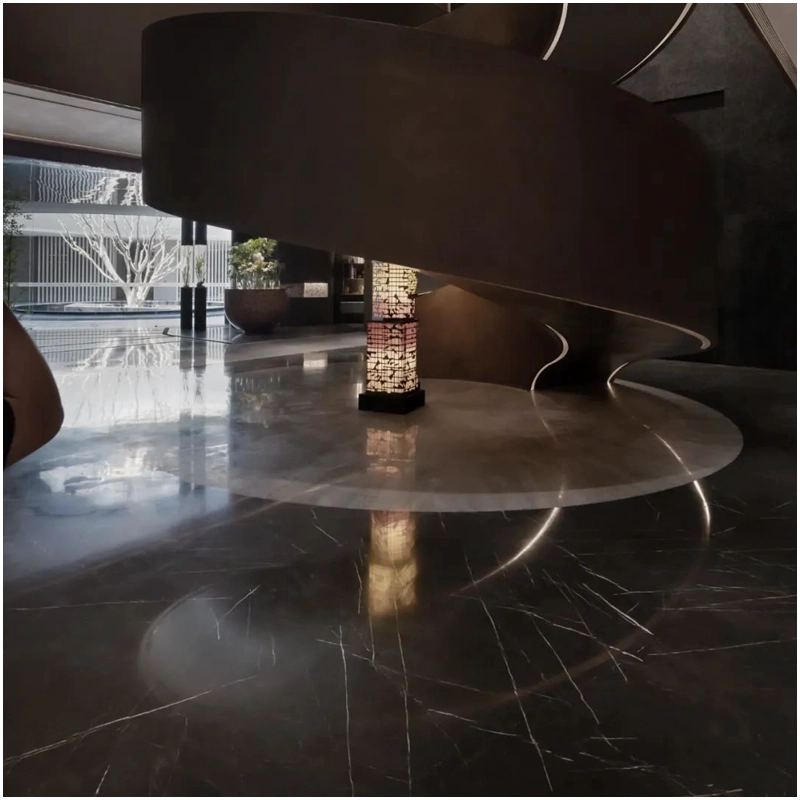 Is it better to use gray marble or beige marble for the background wall decoration? 15 pietra gray marble lobby floor tiles projects