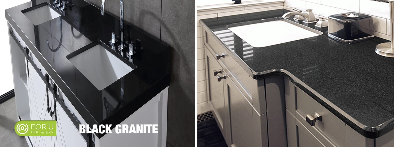 Top 10 versatile granite colors recommended 19 Black Granite Bathroom Vanity Top Projects FOR U STONE