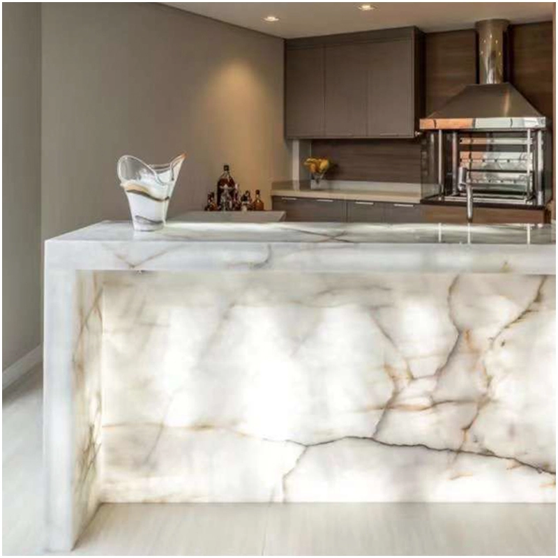 The main application areas of backlit crystal quartzite 18 Backlit Cristallo Quartzite Countertops in USA Villas KA UNITED