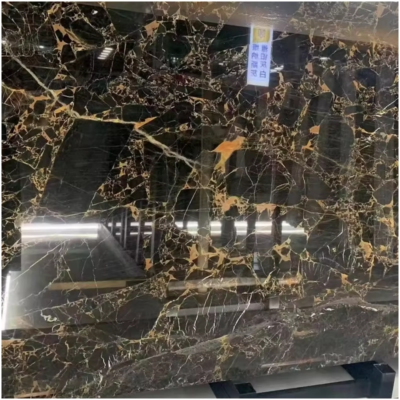 Portoro Black Marble Slab