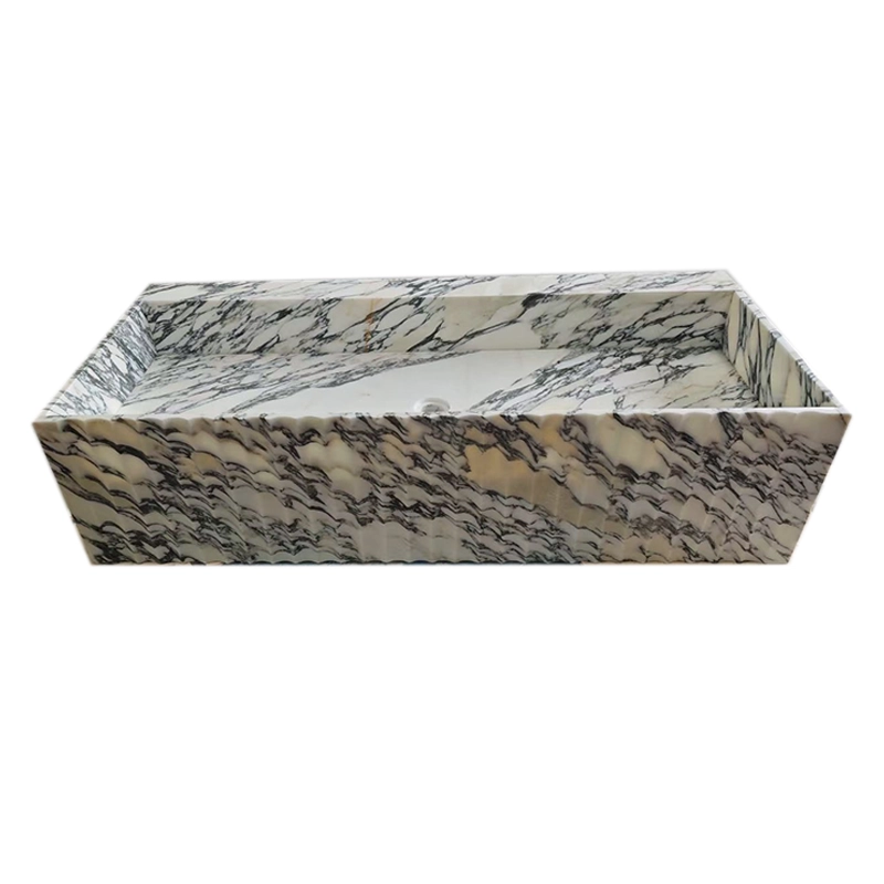 Arabescato Marble Floating Vanity Basin