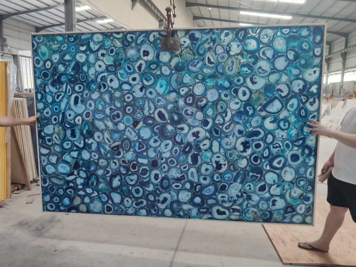 semi precious stone blue agate.