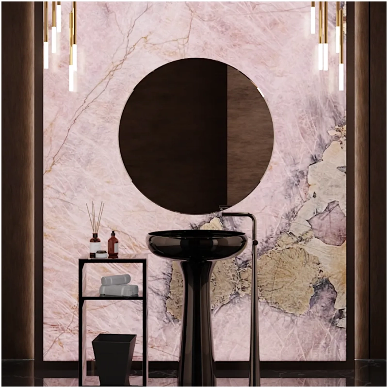 Top 6 Glamorous Cristallo Quartzite For Luxury Interior 5 Backlit Patagonia Quartzite Bathroom Wall Projects FOR U STONE