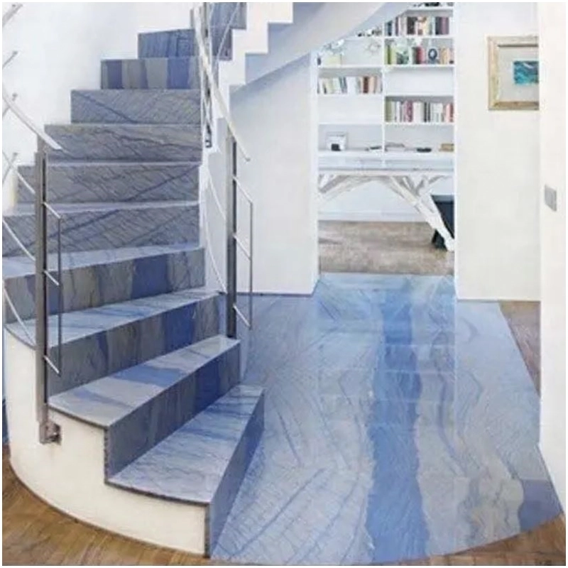 Top 8 recommend Luxury Stone Quartzite 4 Blue Macaubas Quartzite Stair Designs FOR U STONE