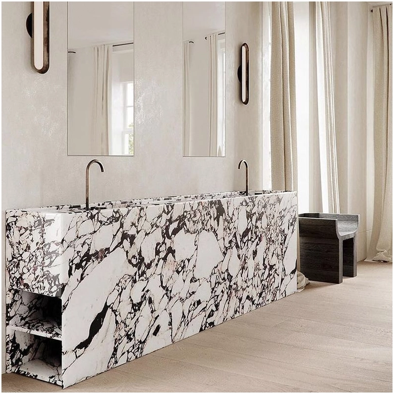 Ins Style Deco Perfect Material-Calacatta Viola Marble 3 Calacatta Viola Marble Freestanding Vanity Tops in Penthouse FOR U STONE