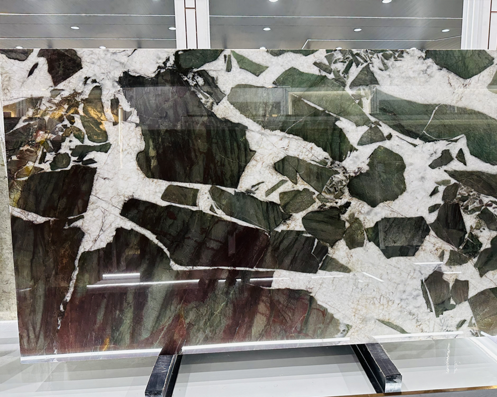 Green Quartzite Slabs 47 Botanic Wave Green Quartzite Slabs