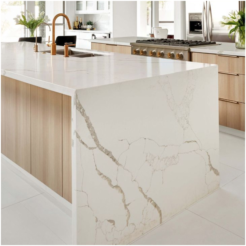 Top 10 Most Popular Quartz Kitchen Countertop Edges 8 Calacatta Quartz Countertops with Eased Edges FOR U STONE
