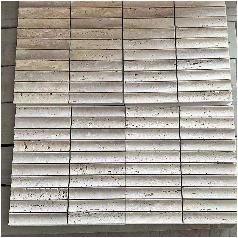 Concave Travertine Mosaic Tile