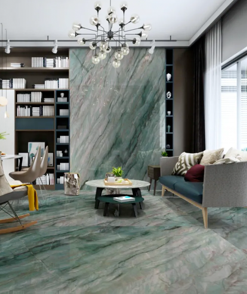 Green Quartzite Slabs 43 Feature Wall