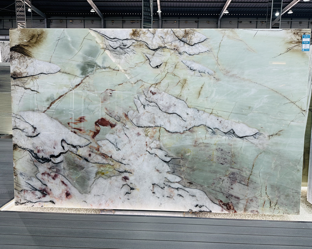 Green Quartzite Slabs 52 Tiffany Cristallo Quartzite Slabs
