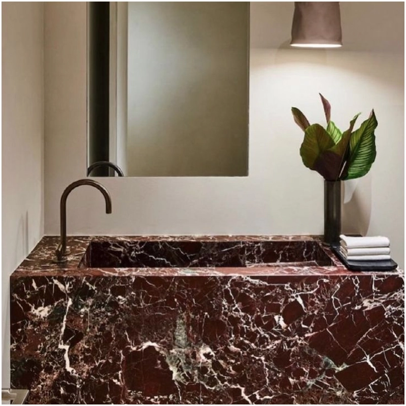Rosso Levanto Marble Vanity Top Projects FOR U STONE