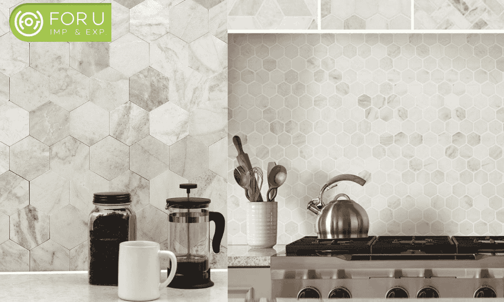 Marble mosaic wall