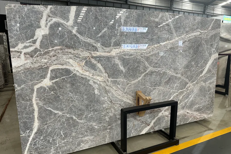 Grey Marble Slabs 76 Fior Di Bosco marble Polished Slab