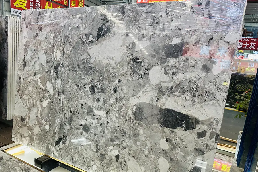 Grey Marble Slabs 19 Panda Grey Marble Jumbo Slab
