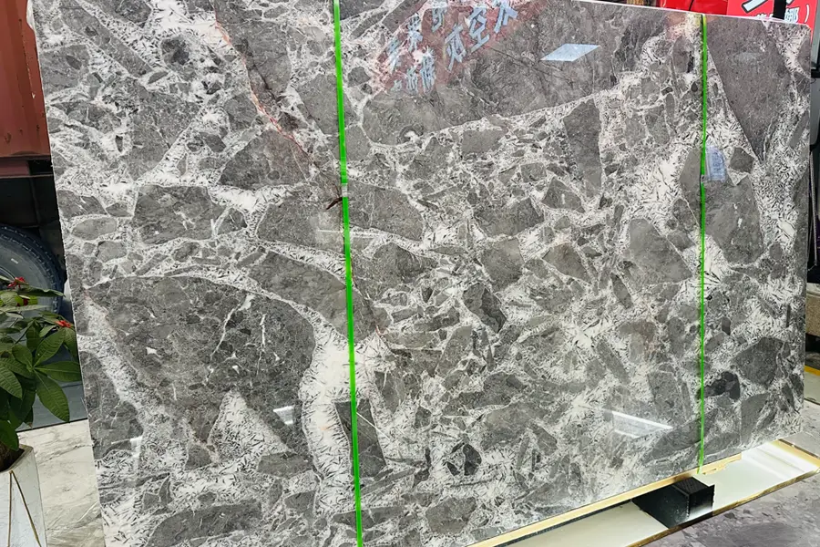 Grey Marble Slabs 21 Panda Grey Marble Polished Slab