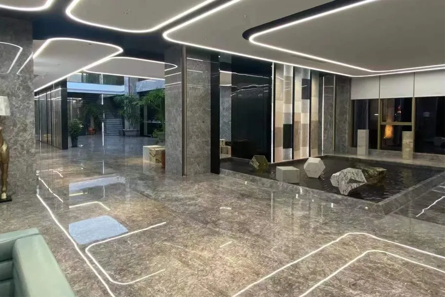 Grey Marble Slabs 4 Polished Grey Marble Grand Hotel Lobby Projects