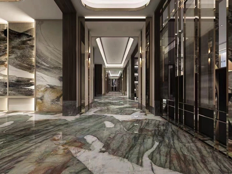 Green Quartzite Slabs 76 Botanic Wave Green Quartzite High-end Residence Projects