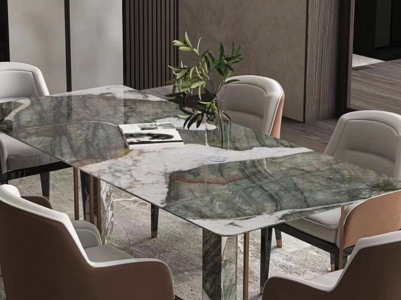 Green Quartzite Slabs 82 Botanic Wave Green Quartzite Luxury Mansion Tables