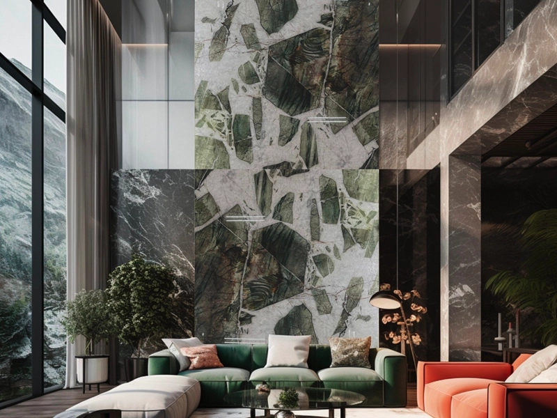 Botanic Wave Green Quartzite Luxury Penthouse Projects