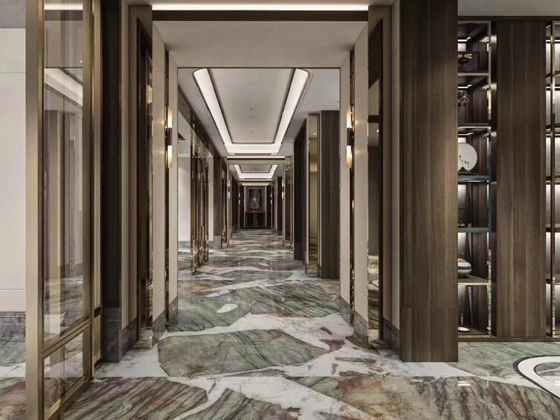 Green Quartzite Slabs 77 Botanic Wave Green Quartzite Luxury Villa Lobby Projects
