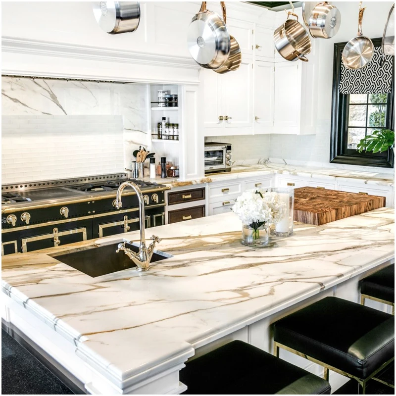Why Calacatta Gold Marble Perfect For Luxury Interior Deco 2 Calacatta Gold Marble Kitchen Countertop For Luxury Villas