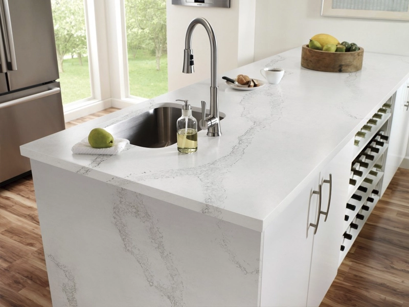 Calacatta White 125 Calacatta White Quartz Waterfall Countertops