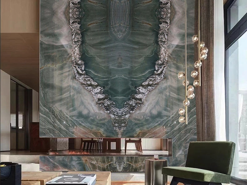 Green Quartzite Slabs 44 Maestro Green Quartzite Bookmatched Wall Designs For Villas