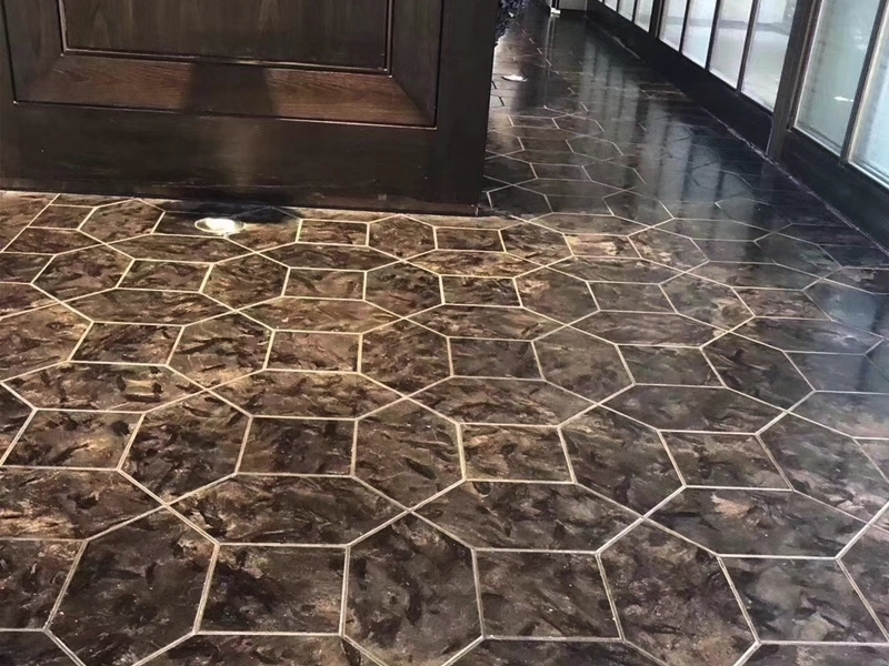 Matrix Black Leathered Quartzite Hallway Flooring Projects