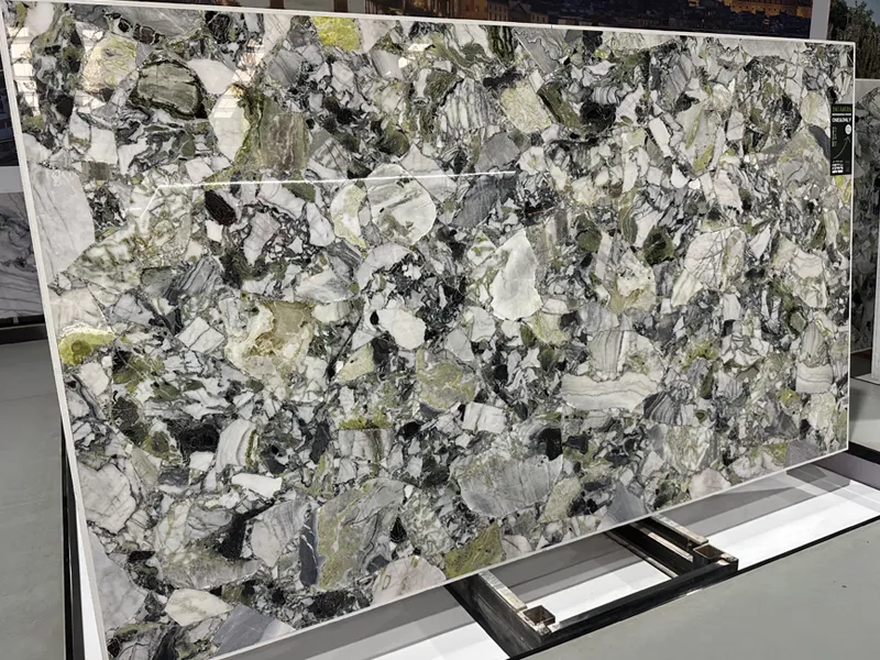 Green Marble 17 White Beauty Marble Slabs